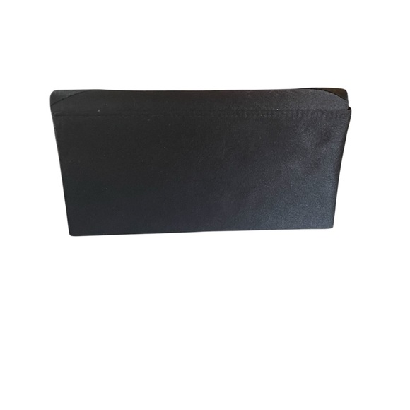 Elegant Party Black Bijoux Terner Envelope Clutch/Chain Purse w/ Rose Detail - Picture 4 of 6